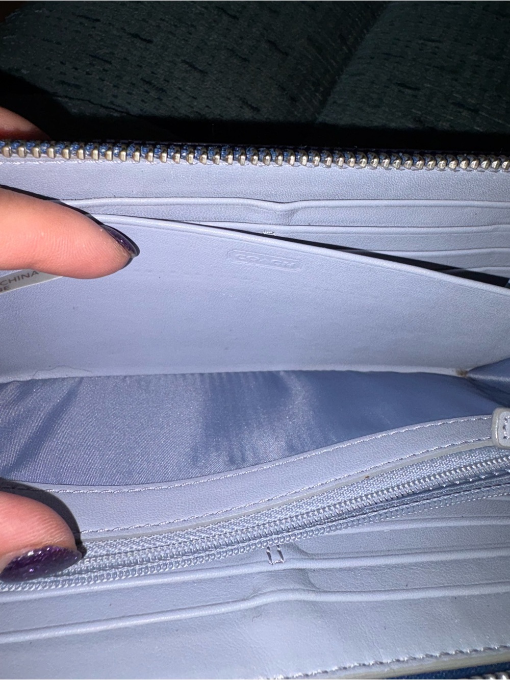 Coach Glossy Patent Leather Zip Wallet - Picture 12 of 15